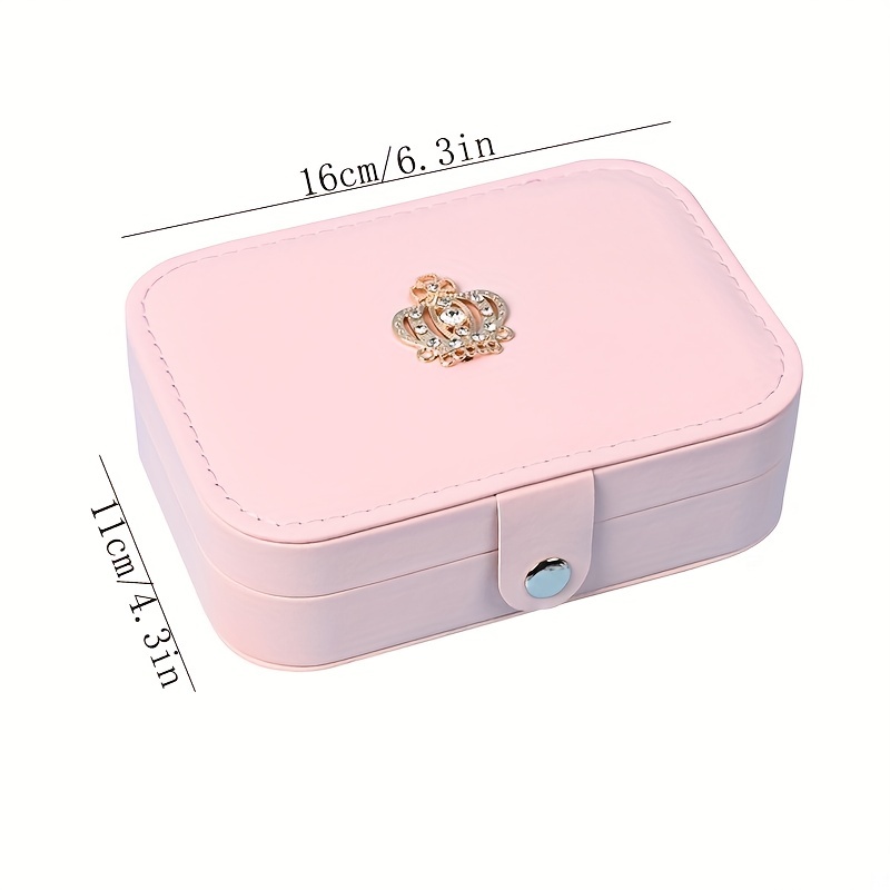 Crown Jewelry Box Portable Storage Container